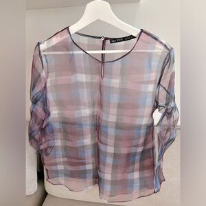 Zara purple organza shirt